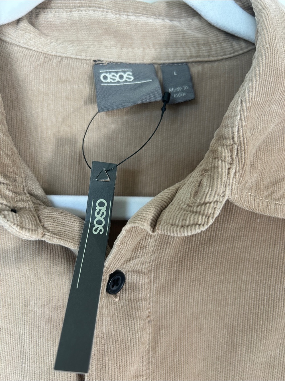 ASOS Tan Casual Button-Down Long Sleeve Shirt - Picture 2 of 8